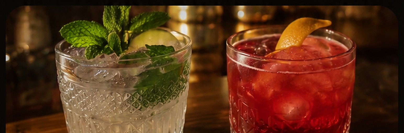Mojito and Spritz cocktails